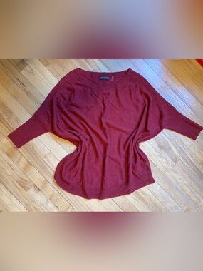 Repeat Wool & Cashmere Burgundy Women’s Sweater Rust Red Orange Size L Soft